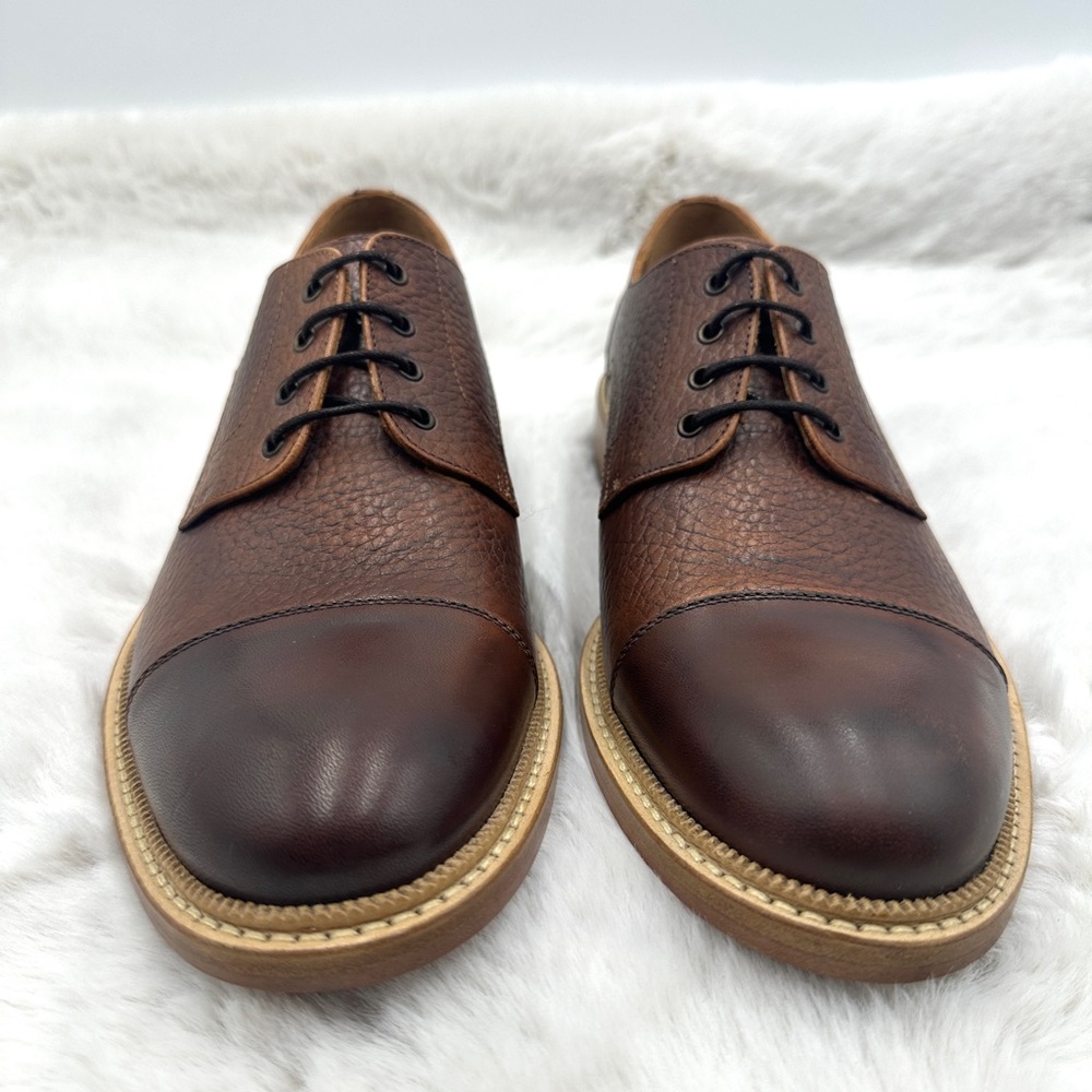 Taft The Rome shoe Cognac Brown Leather Dress Lace Up Oxford Shoes EU 41 US 8 - Picture 5 of 11